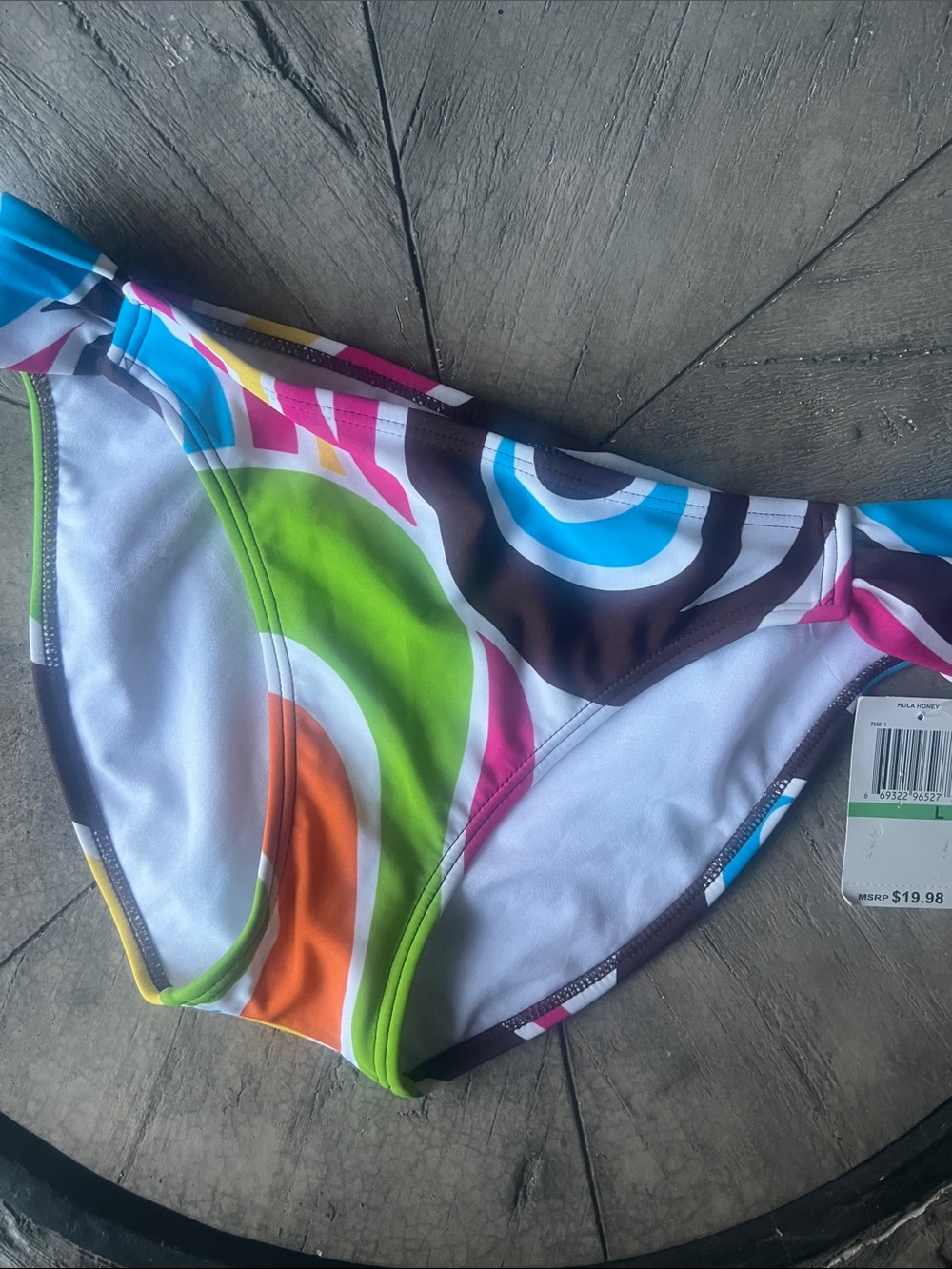Hula Honey Multicolor Abstract Print Bikini Bottom
